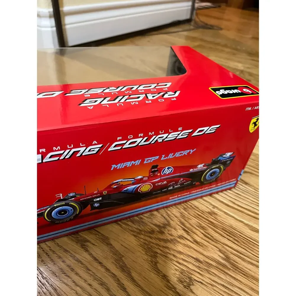 Bburago 1/18 Formula Racing Ferrari SF24 #16 Charles Leclerc (2024) Miami GP Win